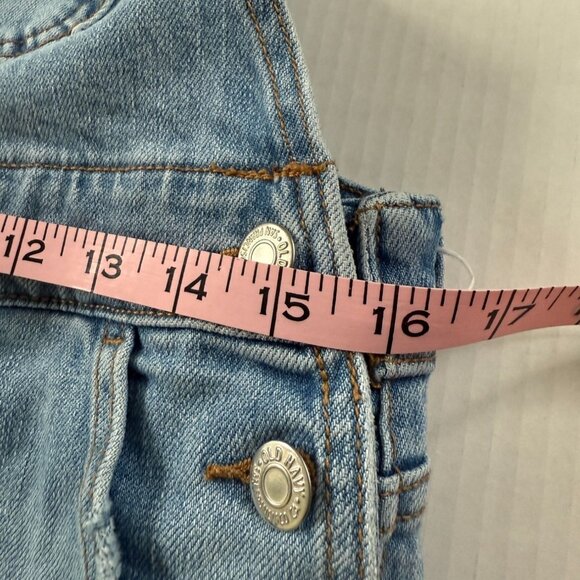 Old Navy Denim Overalls Women’s Size 8 Blue Stretch Cotton Straight Leg Casual - Picture 8 of 14